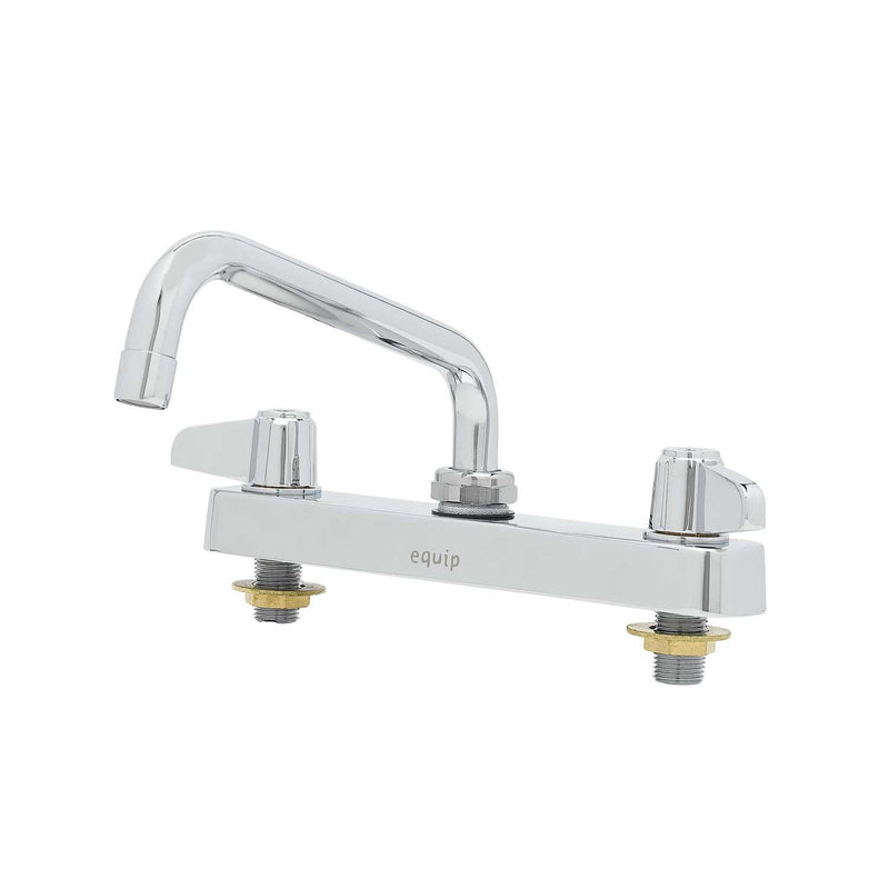 T&S Brass Equip Deck Mount Faucet with 8" Centre, 8" Swing Spout