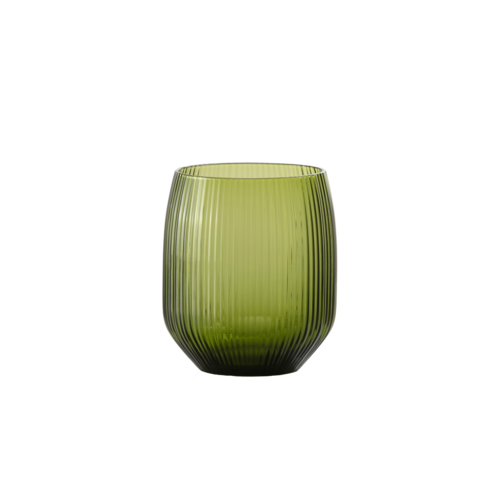 Fortessa Estiva Textured Palm Green 17.5 OZ Tall Tumbler Glass 16 /Case