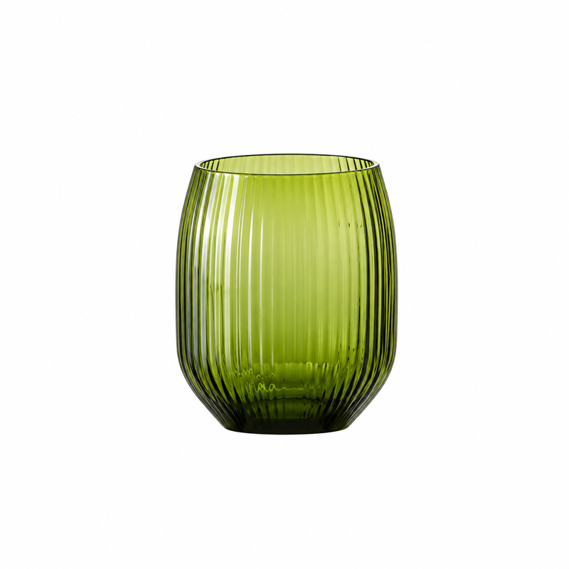 Fortessa Estiva Textured Palm Green 17.5 OZ Tall Tumbler Glass 16 /Case