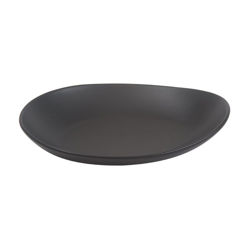 Cameo Onyx 10.5" Egg Shaped Plate Black, 18 /Case