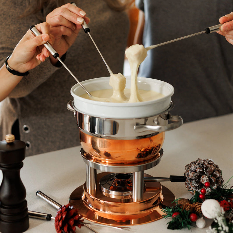 Swissmar Lausanne 11 Piece Copper Fondue Set