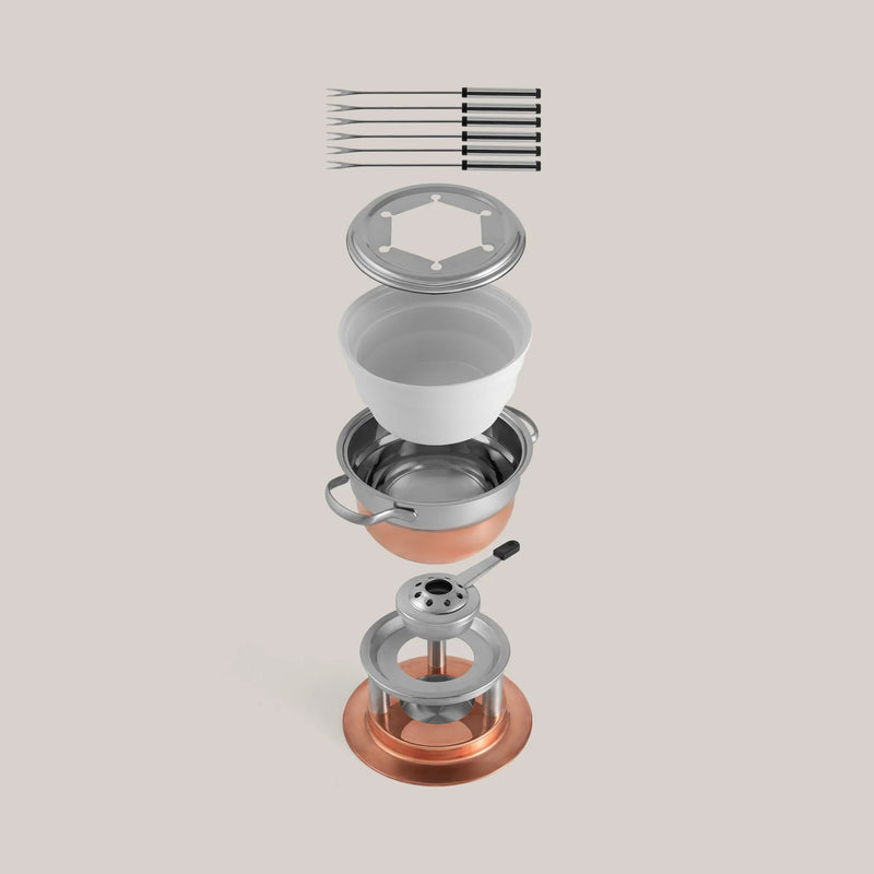 Swissmar Lausanne 11 Piece Copper Fondue Set
