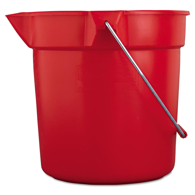 Rubbermaid Brute 10 Qt Round Sanitary Bucket, Red