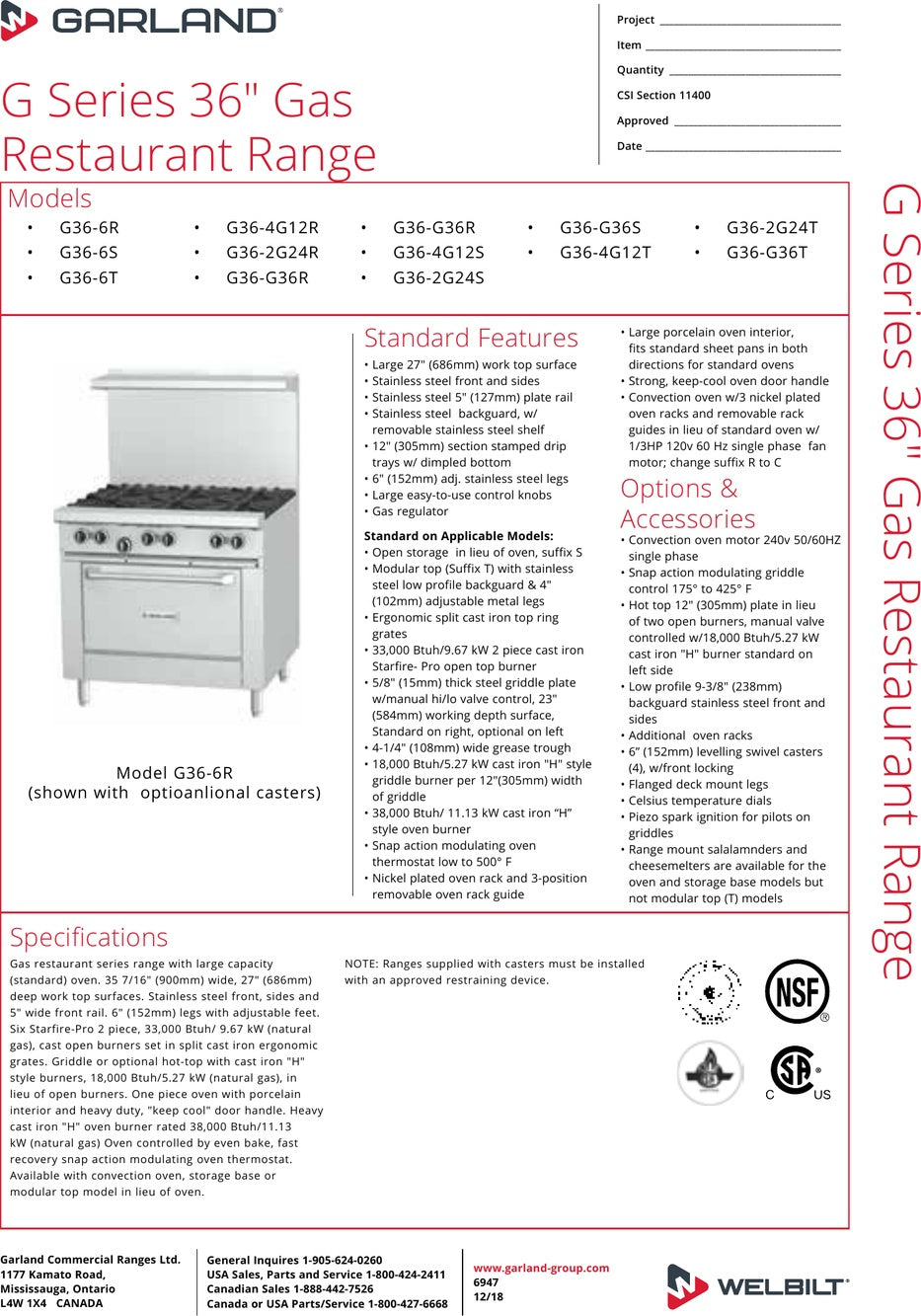 Spec Sheet