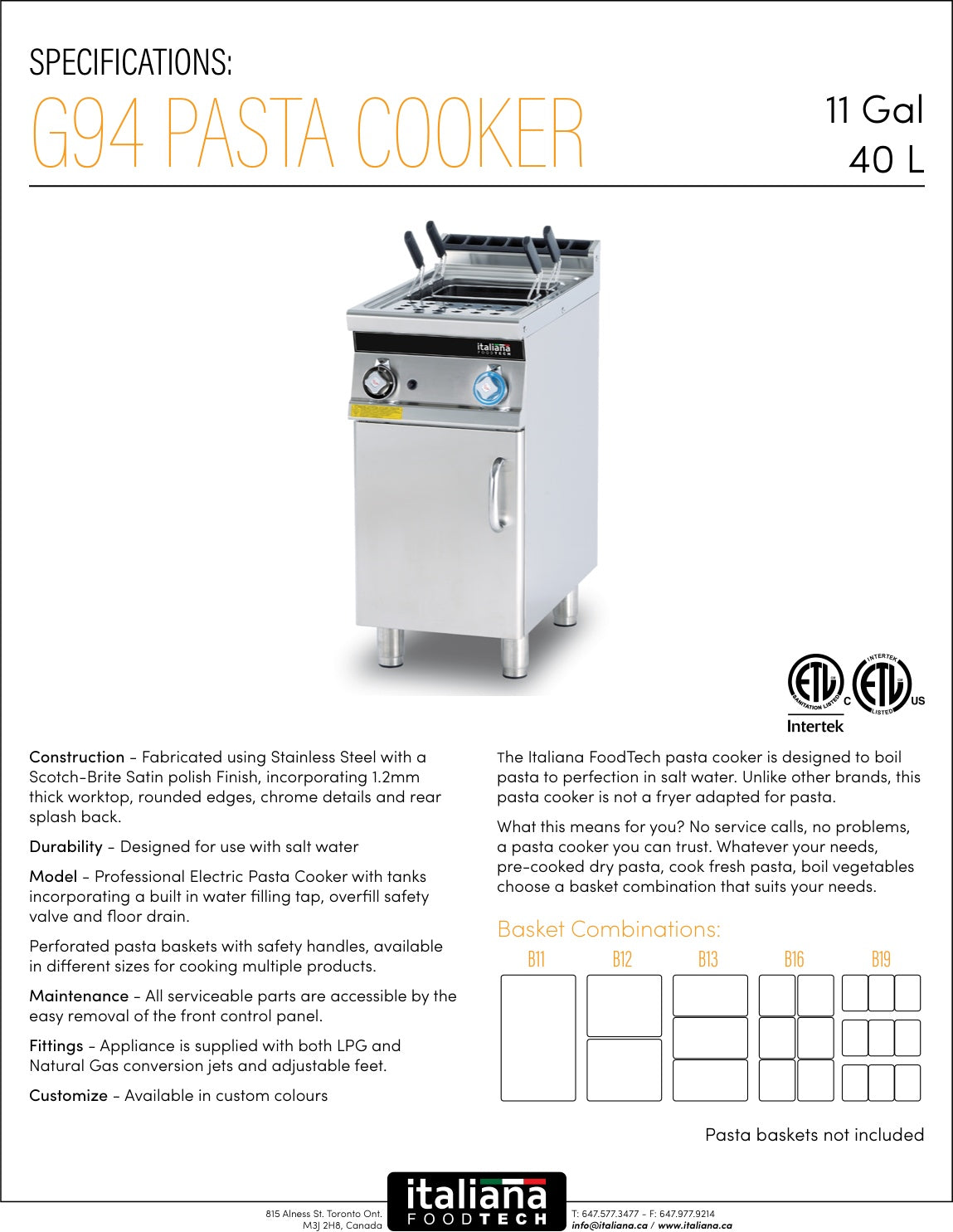 Spec Sheet