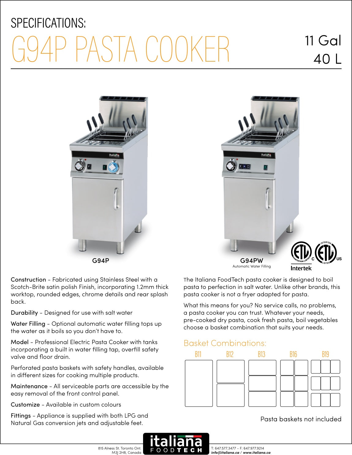 Spec Sheet