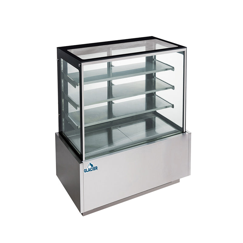 Glacier 36" Refrigerated Square Glass Floor Cake  Display Case