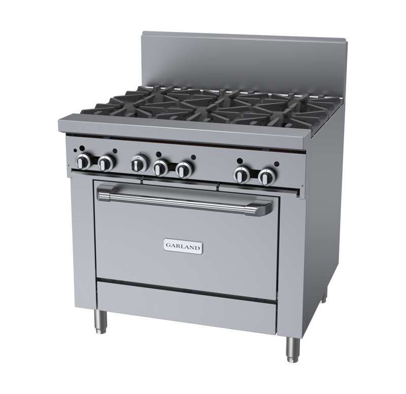 Garland GF Starfire 36" Range with 6 Burners & Standard Oven Natural Gas 194,000 BTU