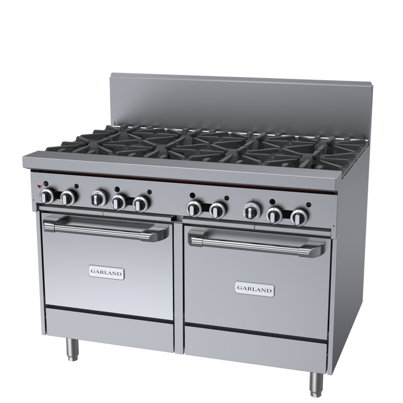 Garland G Starfire 48" Range with 8 Burners & 2 Space Saver Ovens Natural Gas 272,000 BTU