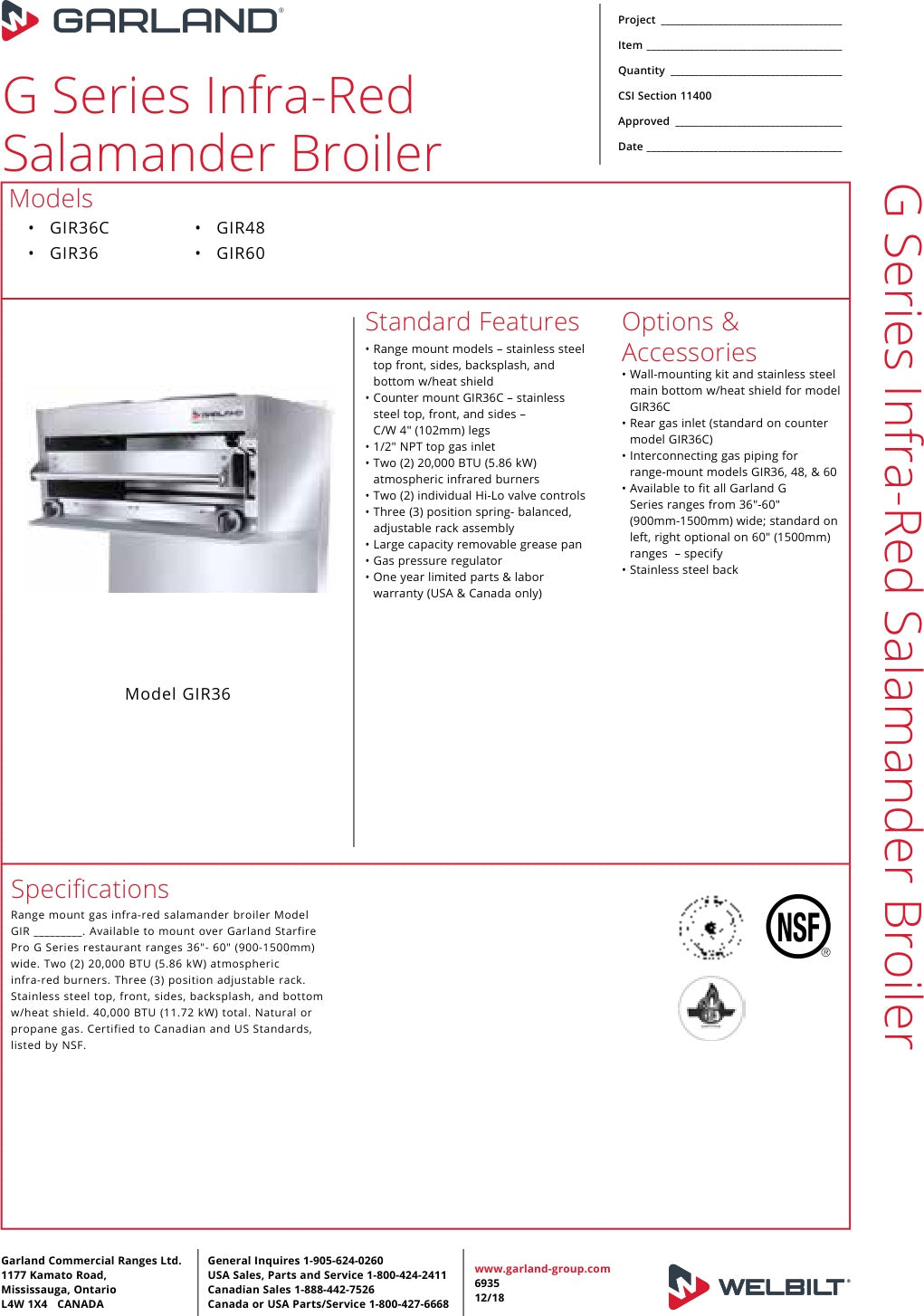 Spec Sheet