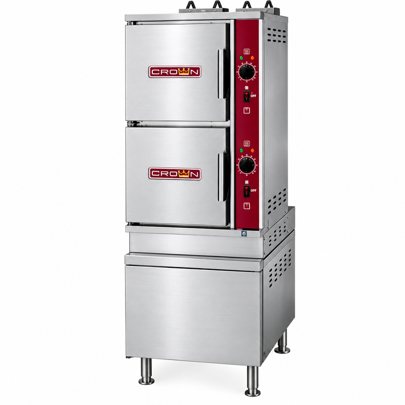 Crown 10 Pan Floor Steamer, Natural Gas