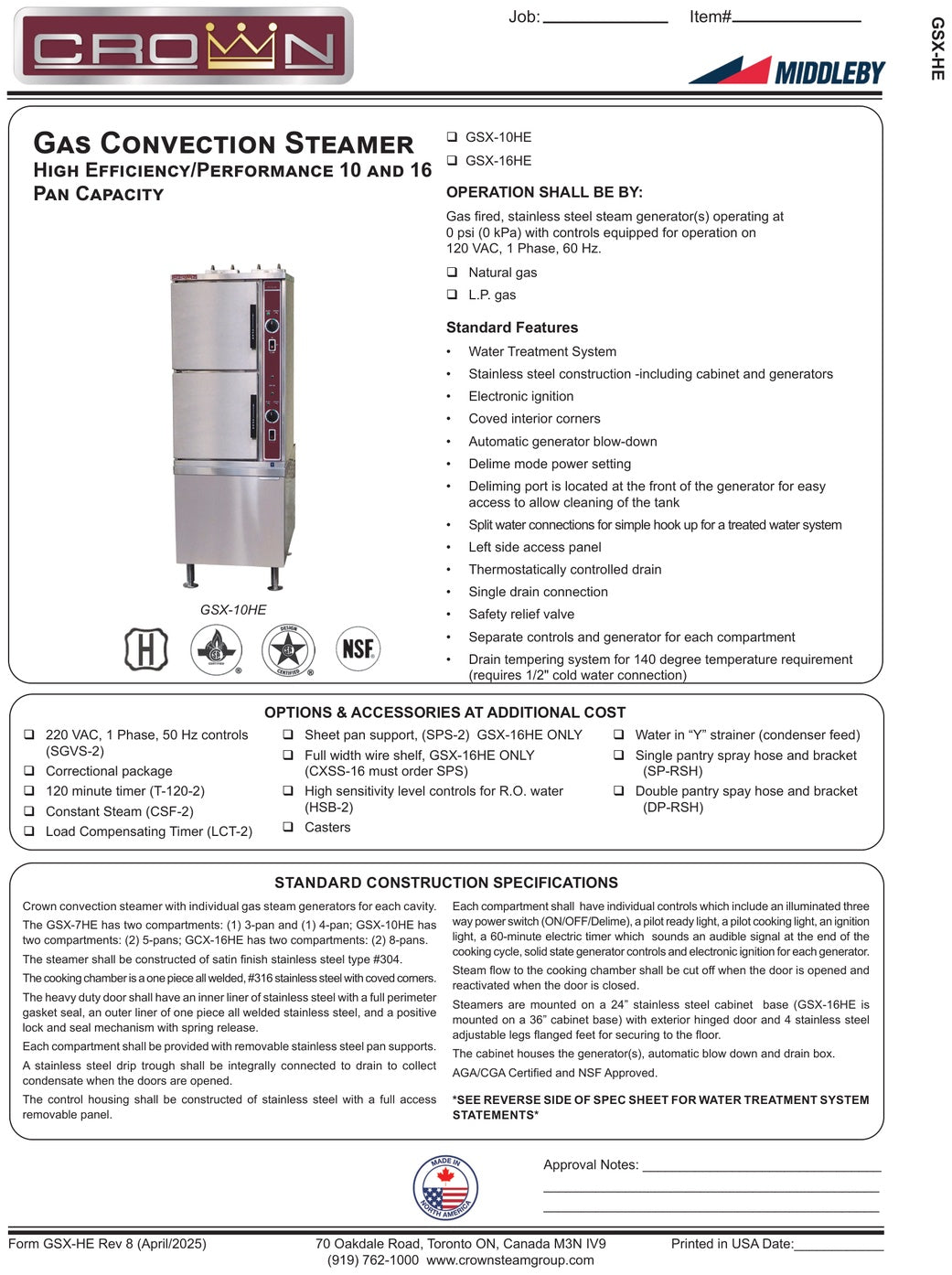 Spec Sheet