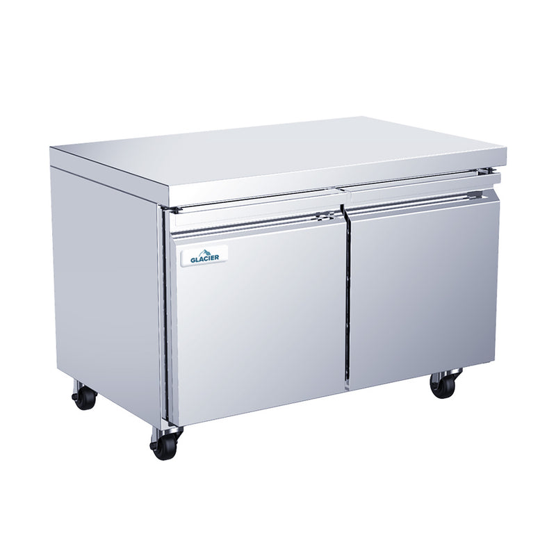 Glacier GUF-48 48" Undercounter Freezer with 2 Solid Doors
