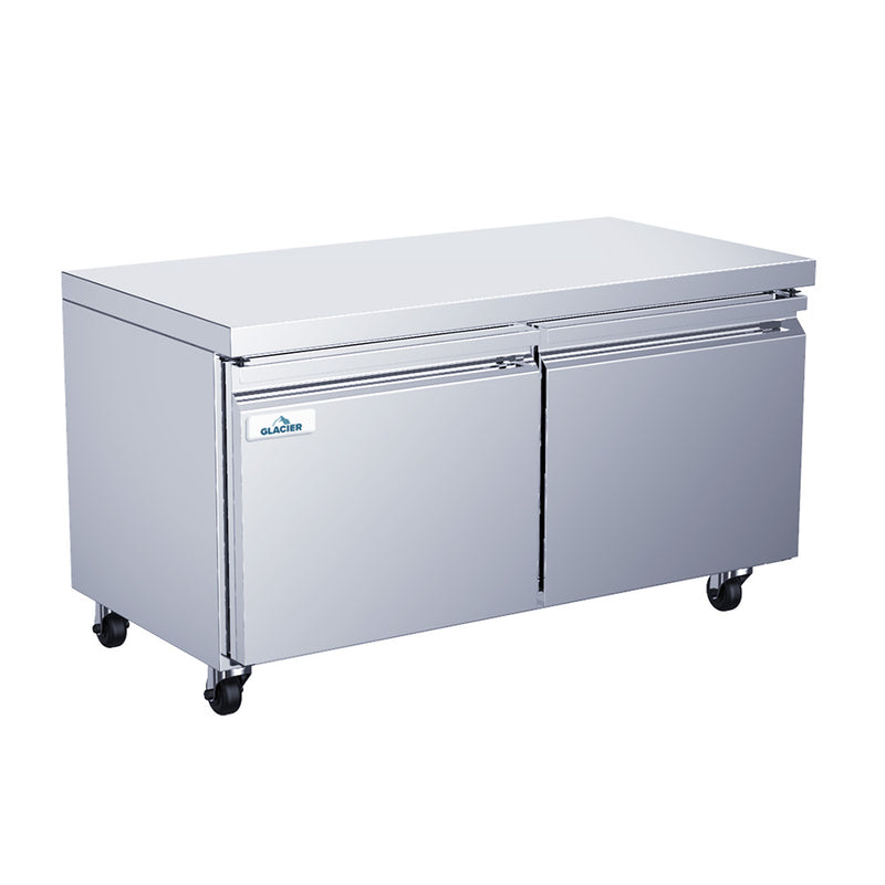 Glacier GUR-60 60" Undercounter Refrigerator with 2 Solid Doors