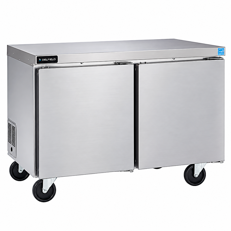 Delfield 60" Undercounter Freezer with 2 Solid Doors