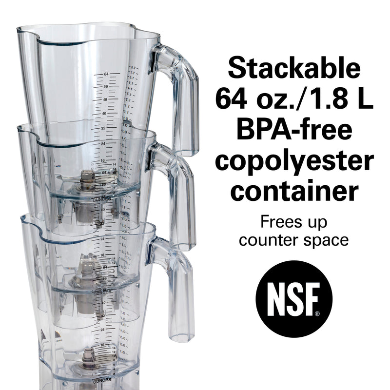 Hamilton Beach Fury 64 Oz High Performance Bar Blender, Two Speed, 3 HP