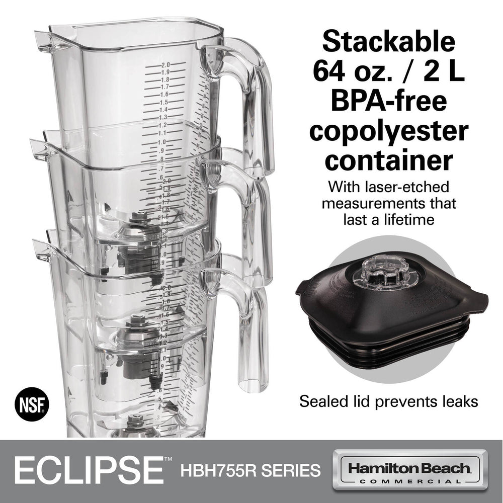 Hamilton Beach Eclipse 64 Oz Bar Blender with Quiet Shield, Variable Speed, 3 HP