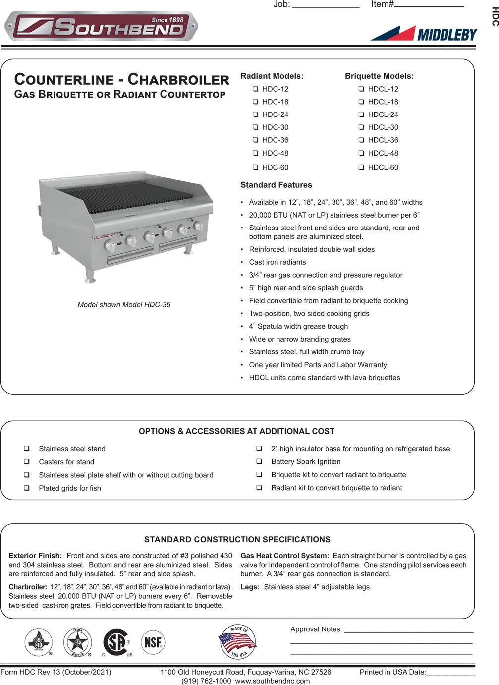 Spec Sheet