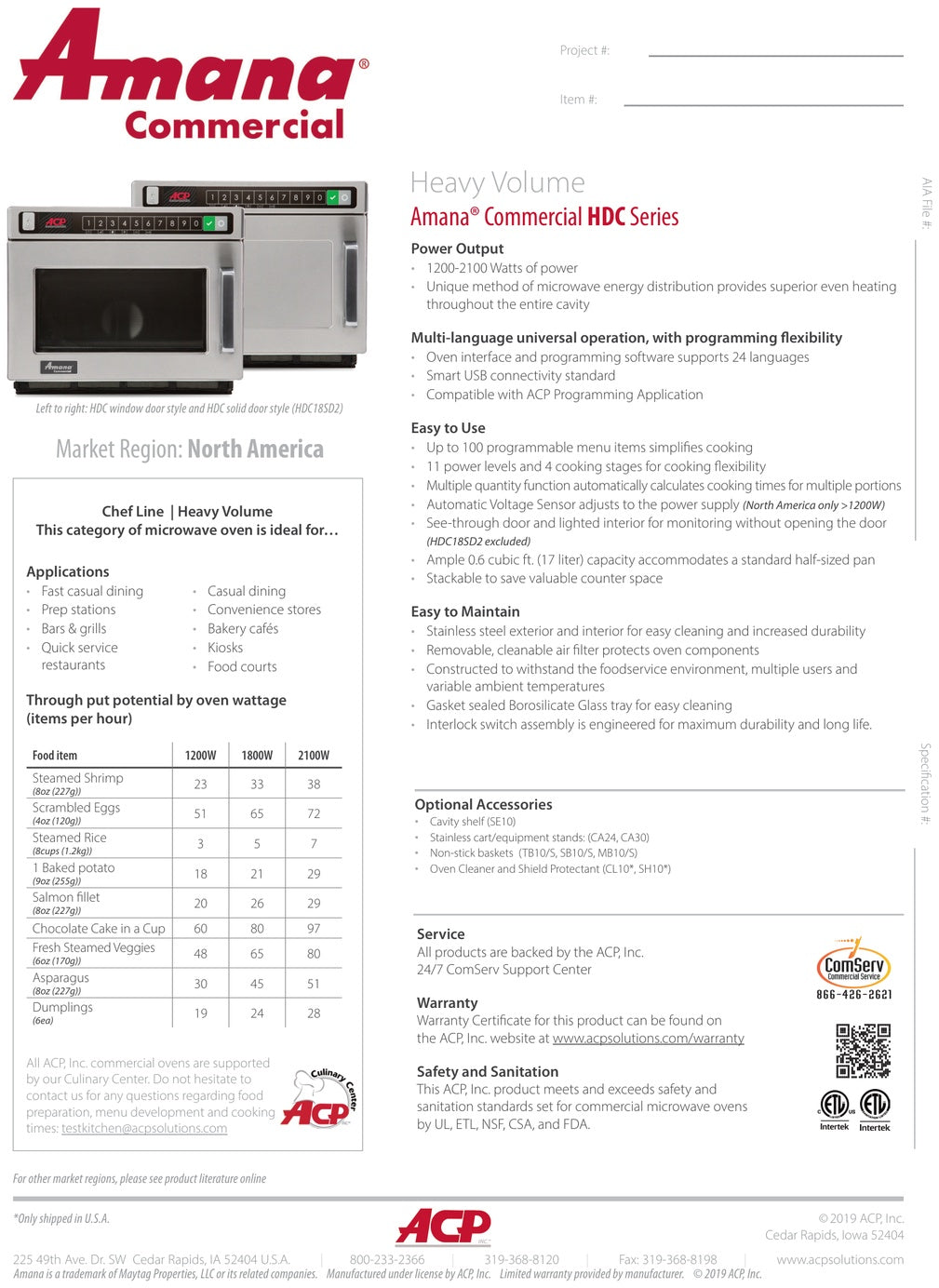 Spec Sheet