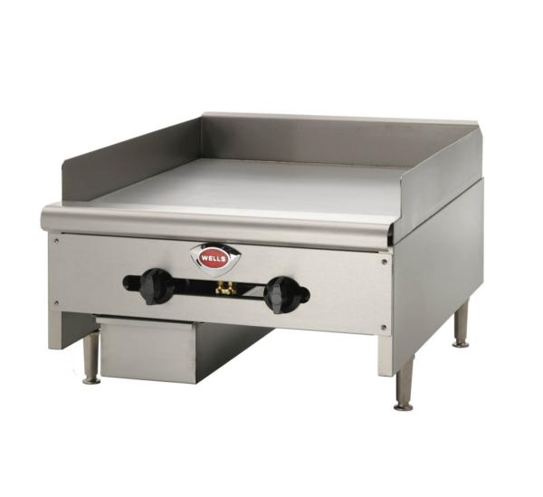 Wells 24" Countertop Griddle with Thermostat Controls Natural Gas 60,000 BTU