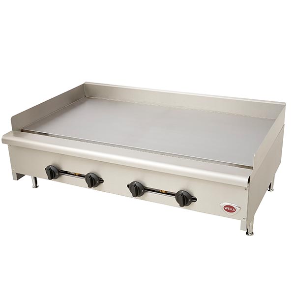 Wells 48" Countertop Griddle with Thermostat Controls Natural Gas 120,000 BTU