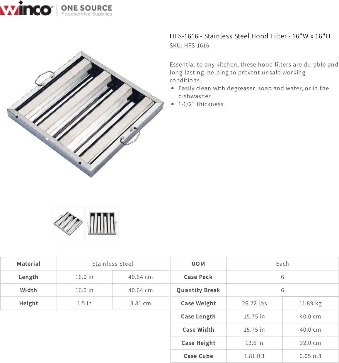 Spec Sheet