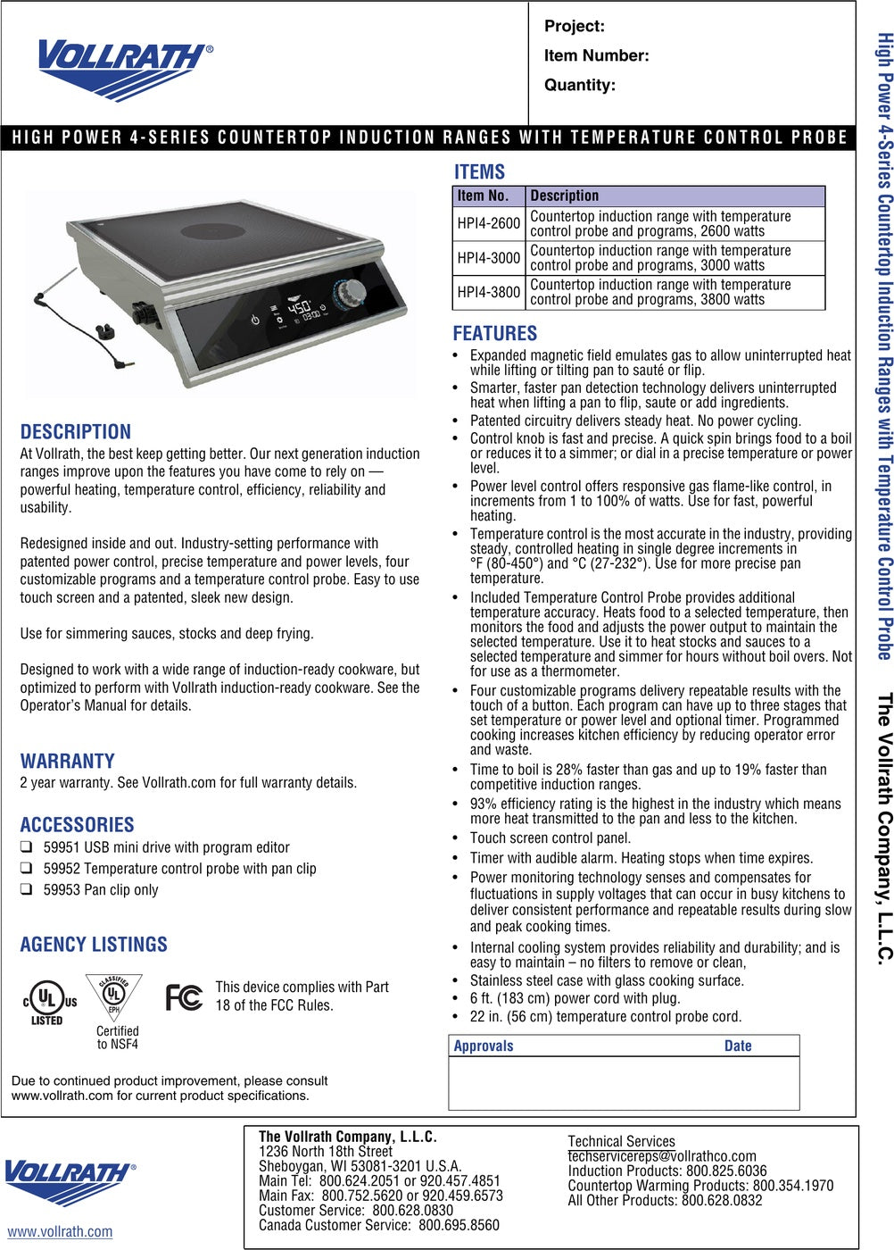 Spec Sheet