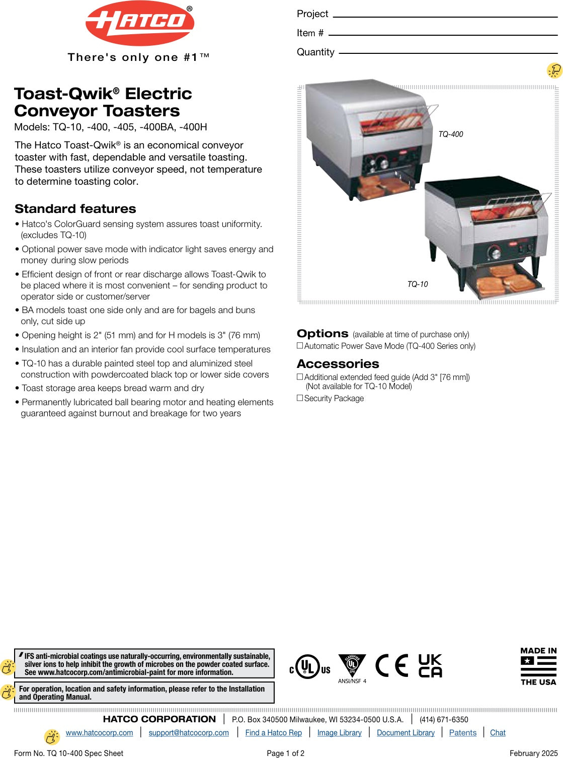 Spec Sheet