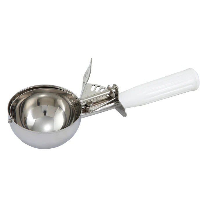 Winco 4.67 Oz Ice Cream Disher #6, White