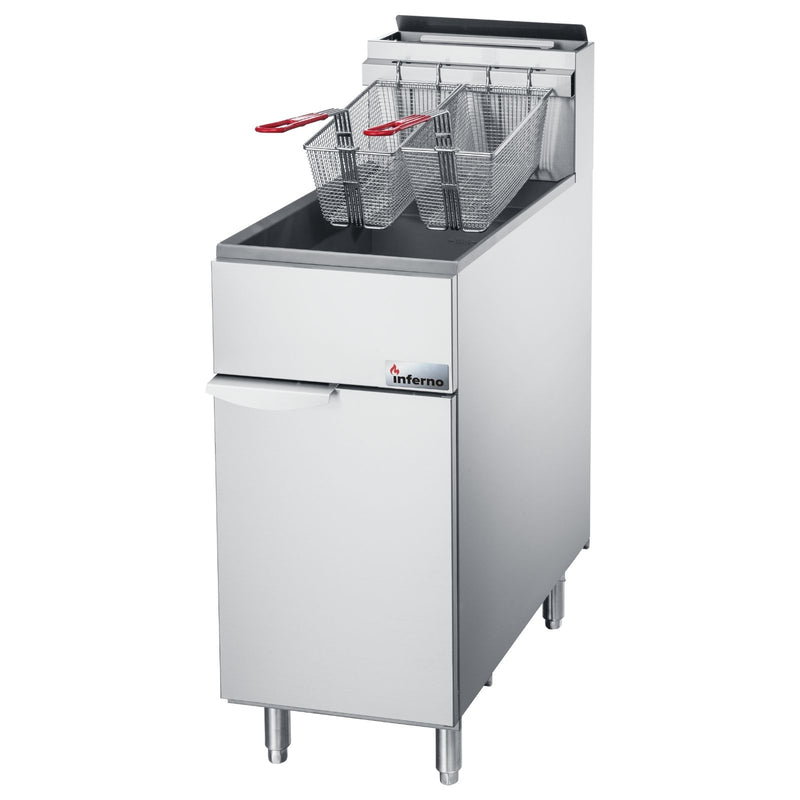 Inferno 40 Lb Natural Gas Floor Fryer 90,000 BTU