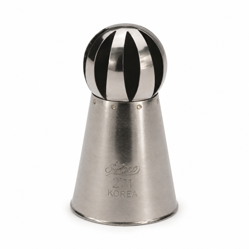 Ateco Russian Ball Piping Tip, Stainless Steel