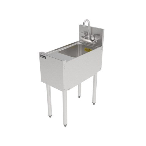 Perlick 12" Dump Sink with Rear Deck & 16 oz. Pump Soap Dispenser