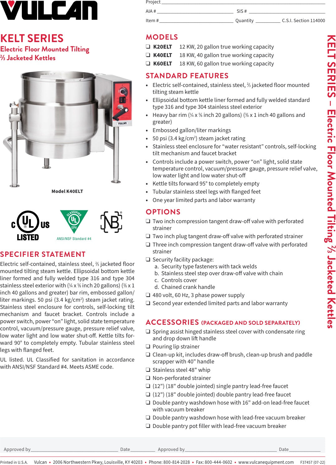 Spec Sheet