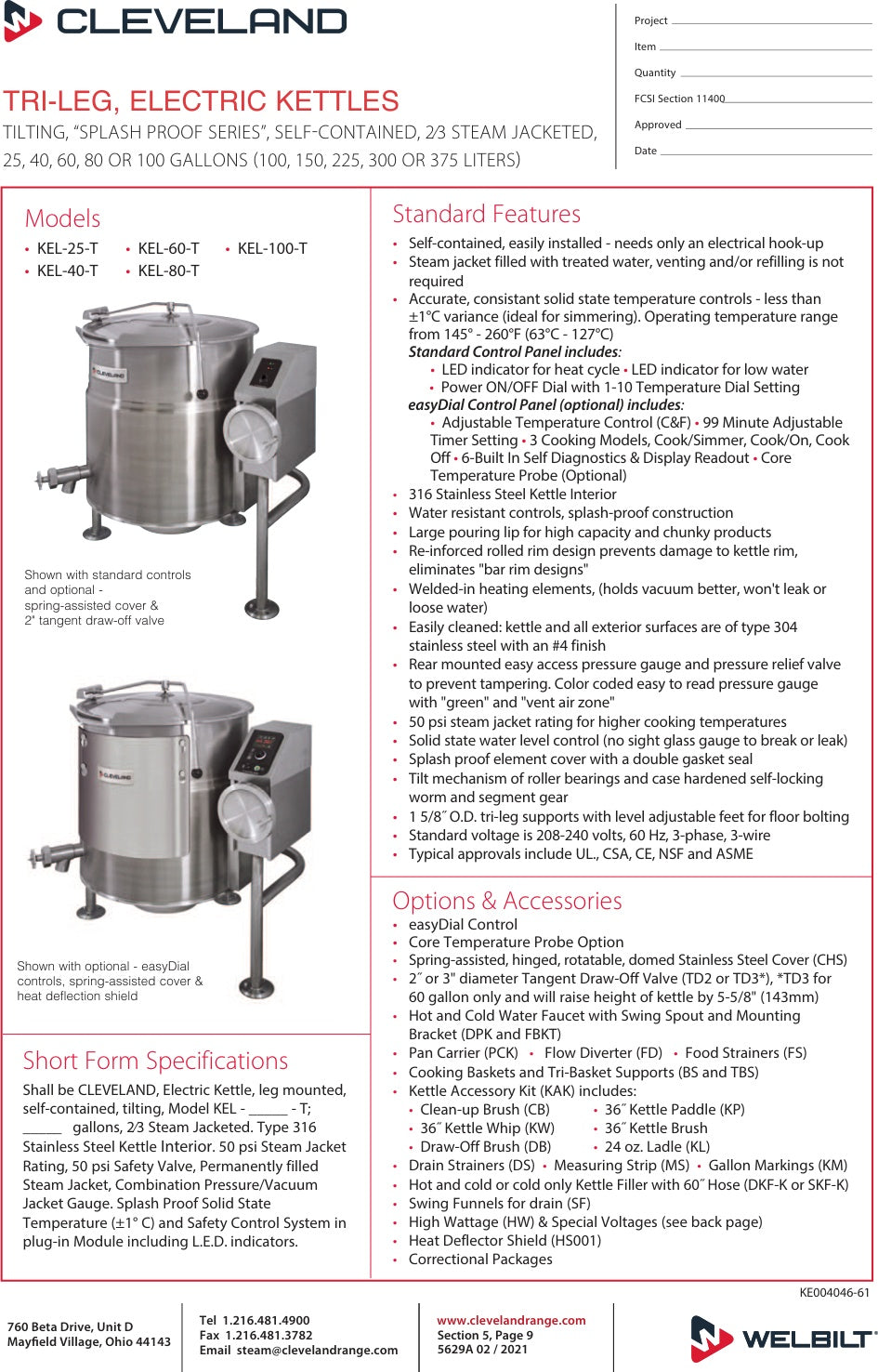 Spec Sheet