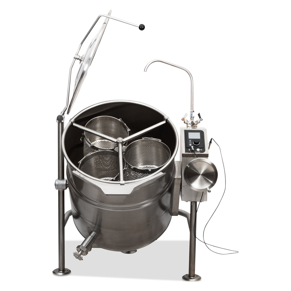 Cleveland KEL100T 100 Gallon Tilting 2/3 Steam Jacketed Steam Kettle, Electric