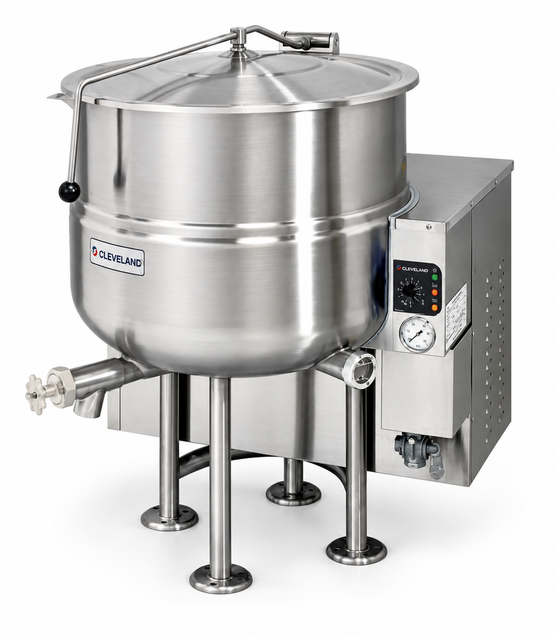 Cleveland 60 Gallon Stationary Steam Kettle, Natural Gas, 2/3 Steam Jacket