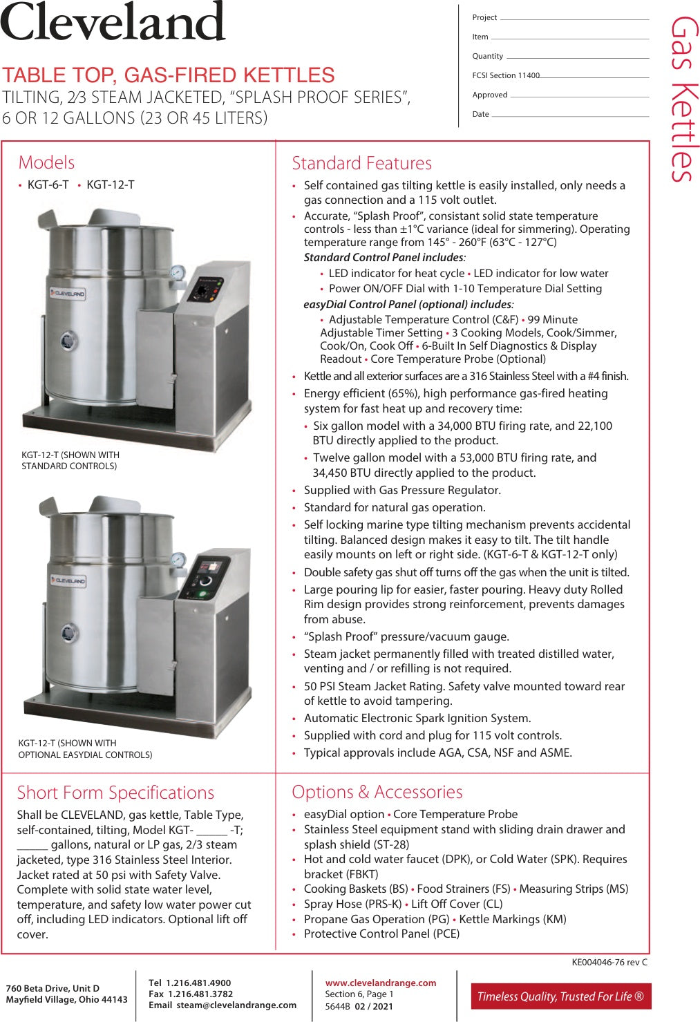 Spec Sheet