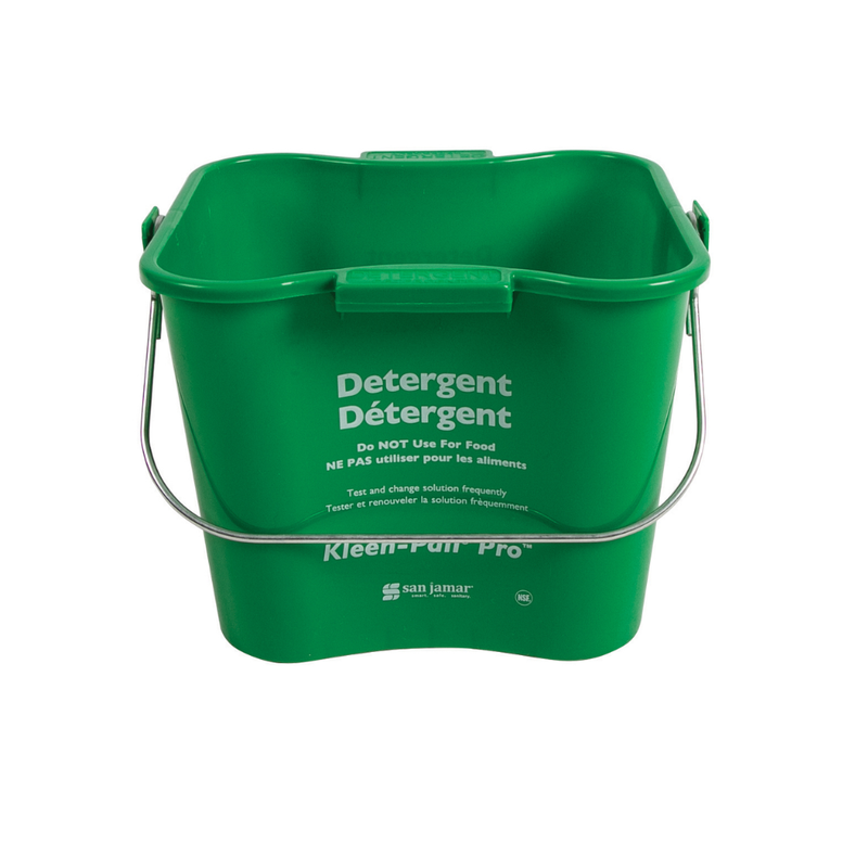 San Jamar 3 Qt Sanitizing Bucket, Green