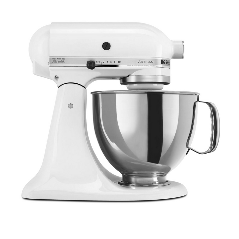 KitchenAid Artisan KSM150PSWH 5 QT Tilt Head Stand Mixer, White