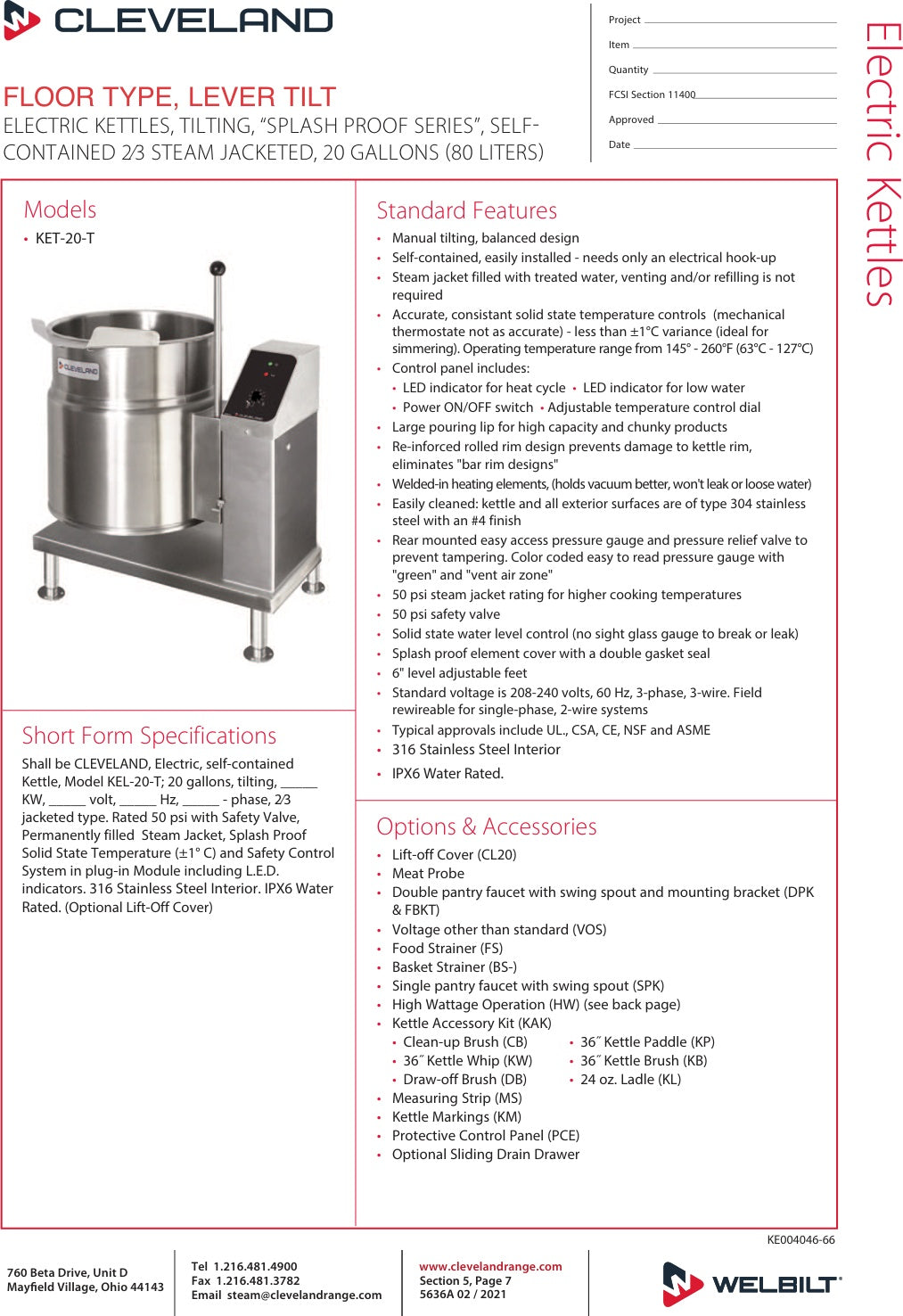 Spec Sheet