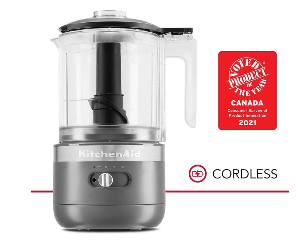 KitchenAid 5 Cup Cordless Food Chopper, Charcoal Grey