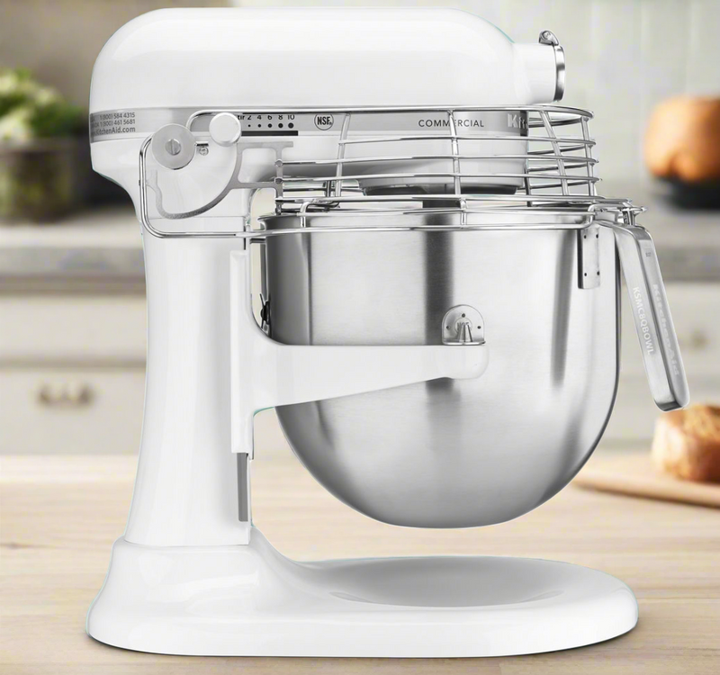 KitchenAid Commercial Series 8 Qt Bowl Lift Stand Mixer, White - KSMC895WH