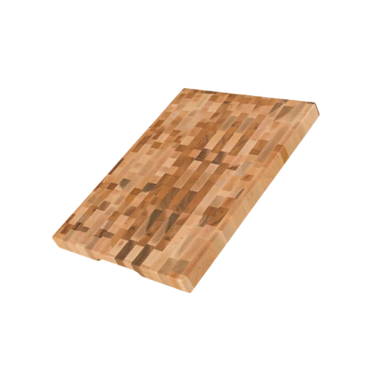 Labell Maple Butcher Block With Recess Handles & Rubber Feet, 12" x 16" x 1.25"