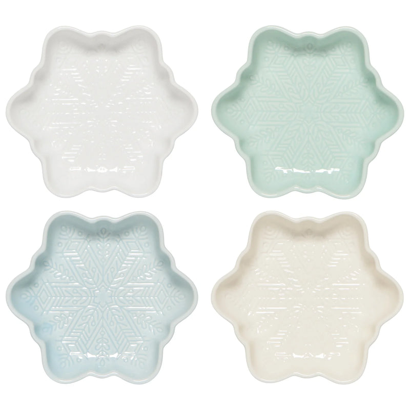 Now Design Snowflake Shaped Dipping Bowl, Set of 4