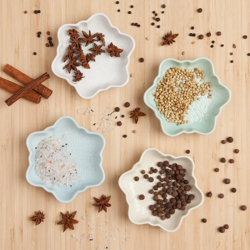 Now Design Snowflake Shaped Dipping Bowl, Set of 4