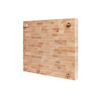 Labell Maple Butcher Block with Feet, 16" x 18" x 2"