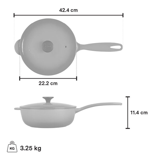 Le Creuset 2 Litre Saucier Pan, Cerise