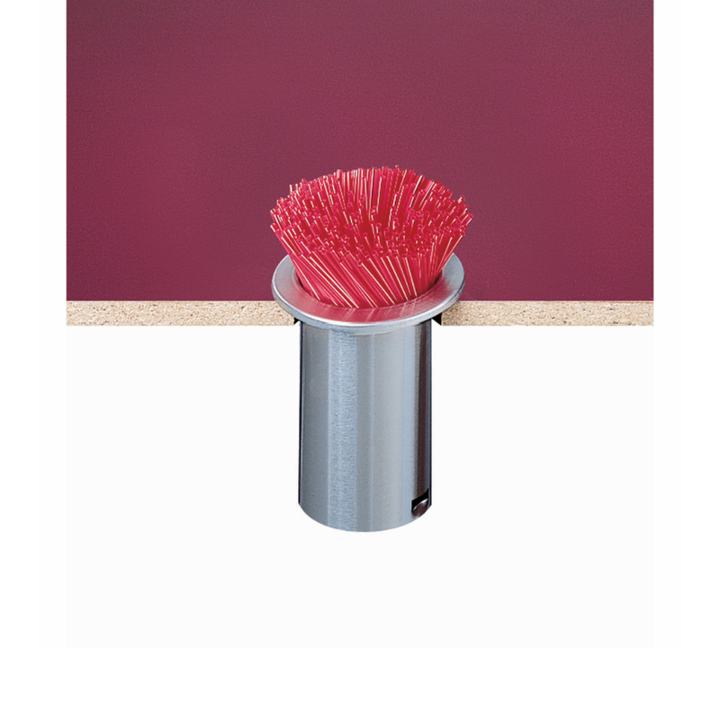 San Jamar 5.4" Drop In Counter Straw Dispenser, 6" Deep, Stainless Steel