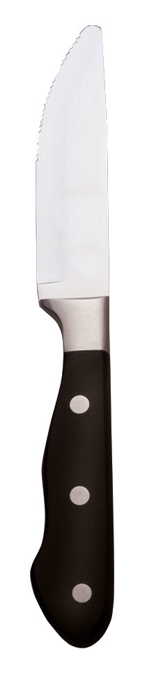 Libbey Deluxe Chop House 9.6" Stainless Steel Steak Knife, Black Handle