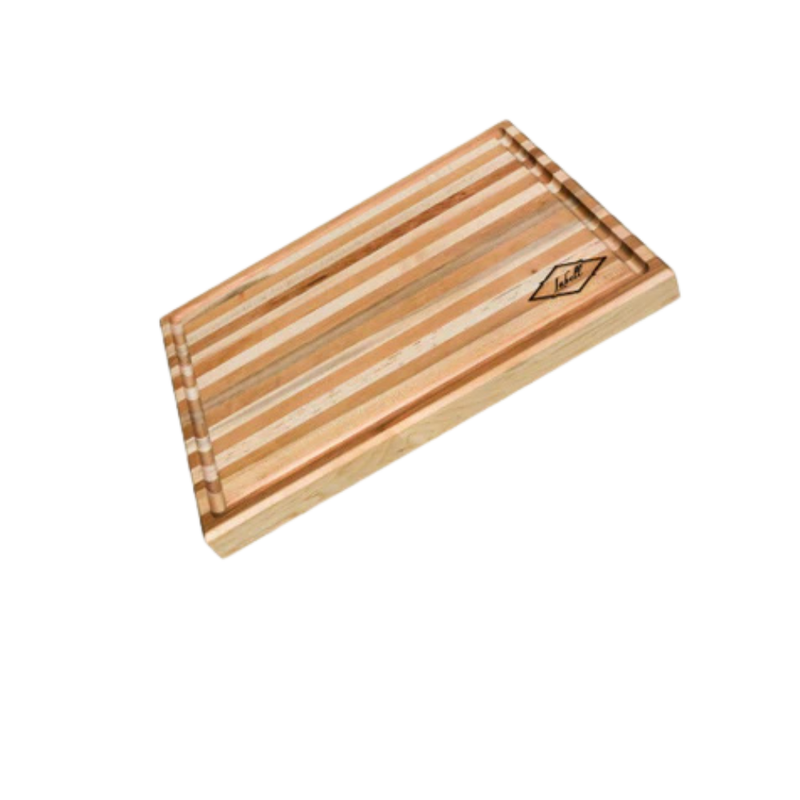 Labell Cherry & Maple Cutting Board With Feet & Groove, 15" x 20" x 1.5"
